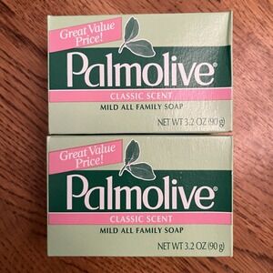 2 Vintage NOS Palmolive Soap Gentle/Mild Classic Scented 3.2 Oz EA